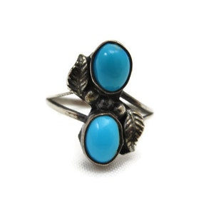 Vintage Sterling Silver Turquoise Ring for Women