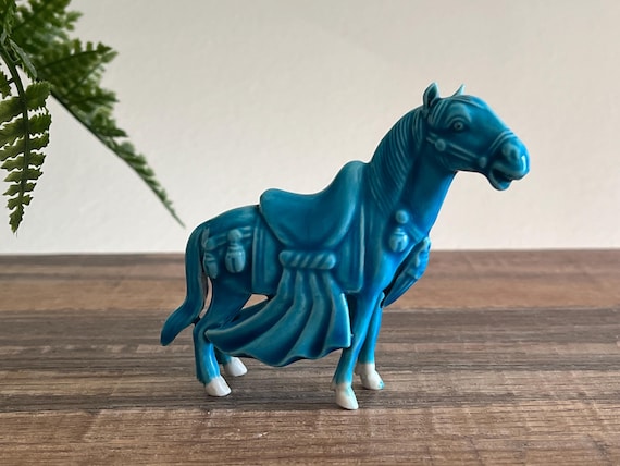 青磁の馬の置物 - 中国唐馬 - Etsy 日本
