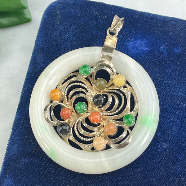 Pendentif En Jade Blanc Naturel Sculpté Main - EPIC JADE, Véritable Jadéite