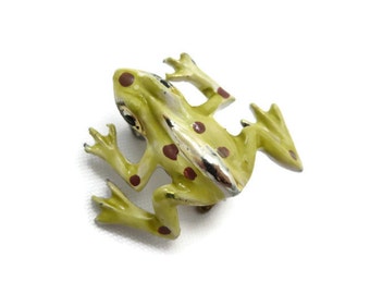 Enamel Frog Brooch - Costume Jewelry, Figural, Animal
