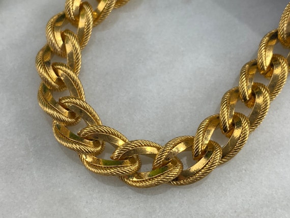 Gold Tone Chain Necklace - Vintage Napier Costume… - image 8