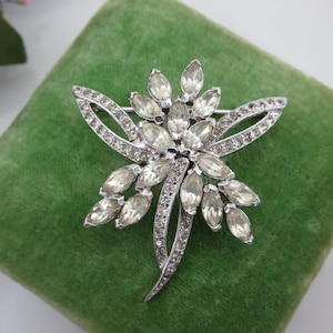 Vintage Rhinestone Brooch - Ledo Polcini, Wedding Jewelry for Brides