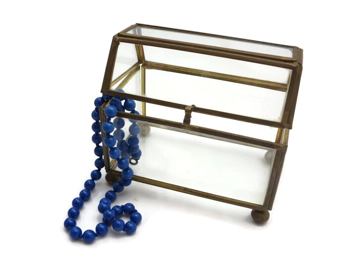 Clear Glass Box Display Case Glass Treasure Chest Box Etsy