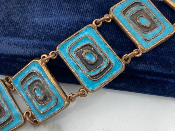 Brutalist Jewelry - Mid Century Enamel Brutalist B