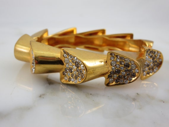 Alexis Bittar Jewelry Gold Art Deco Clamper Brace… - image 3