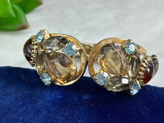 Juliana Rhinestone Clamper Bangle Bracelet - 1950… - image 9