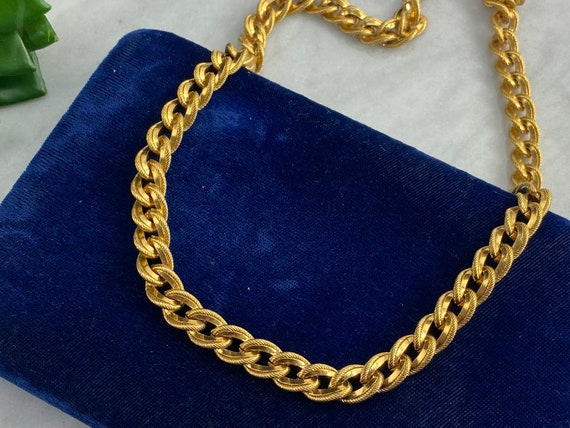 Gold Tone Chain Necklace - Vintage Napier Costume… - image 2