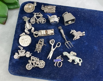 Sterling Silver Bracelet Charm or Pendant - ONE PIECE Your Choice