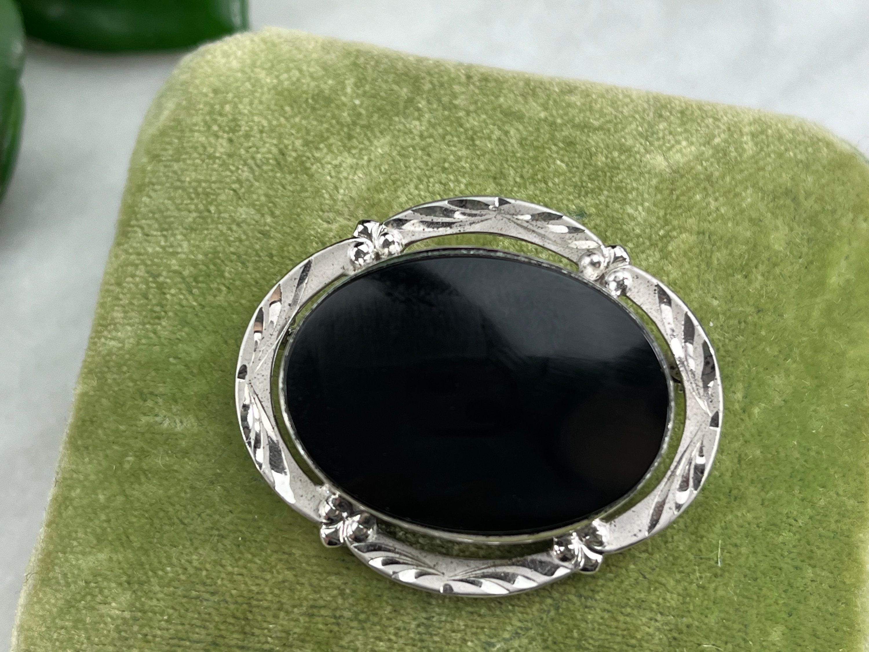 アクセサリー vintage silver925 onyx brooch Auth Georg Jensen Brooch Onyx 1 925 Sterling Silver | eBay