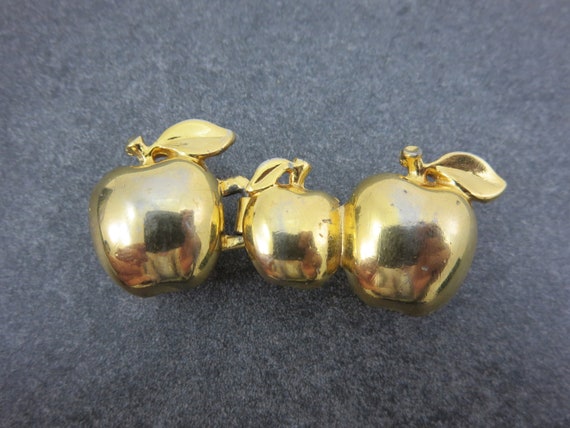 Apples Gold Tone Belt Buckle - Accessories Design… - image 2