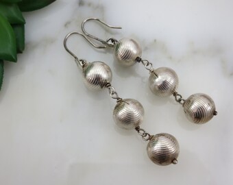 Sterling Silver Earrings - Long Pierced Dangles Boho Jewelry Vintage Earrings for Women