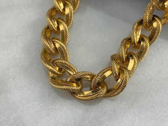 Gold Tone Chain Necklace - Vintage Napier Costume… - image 5