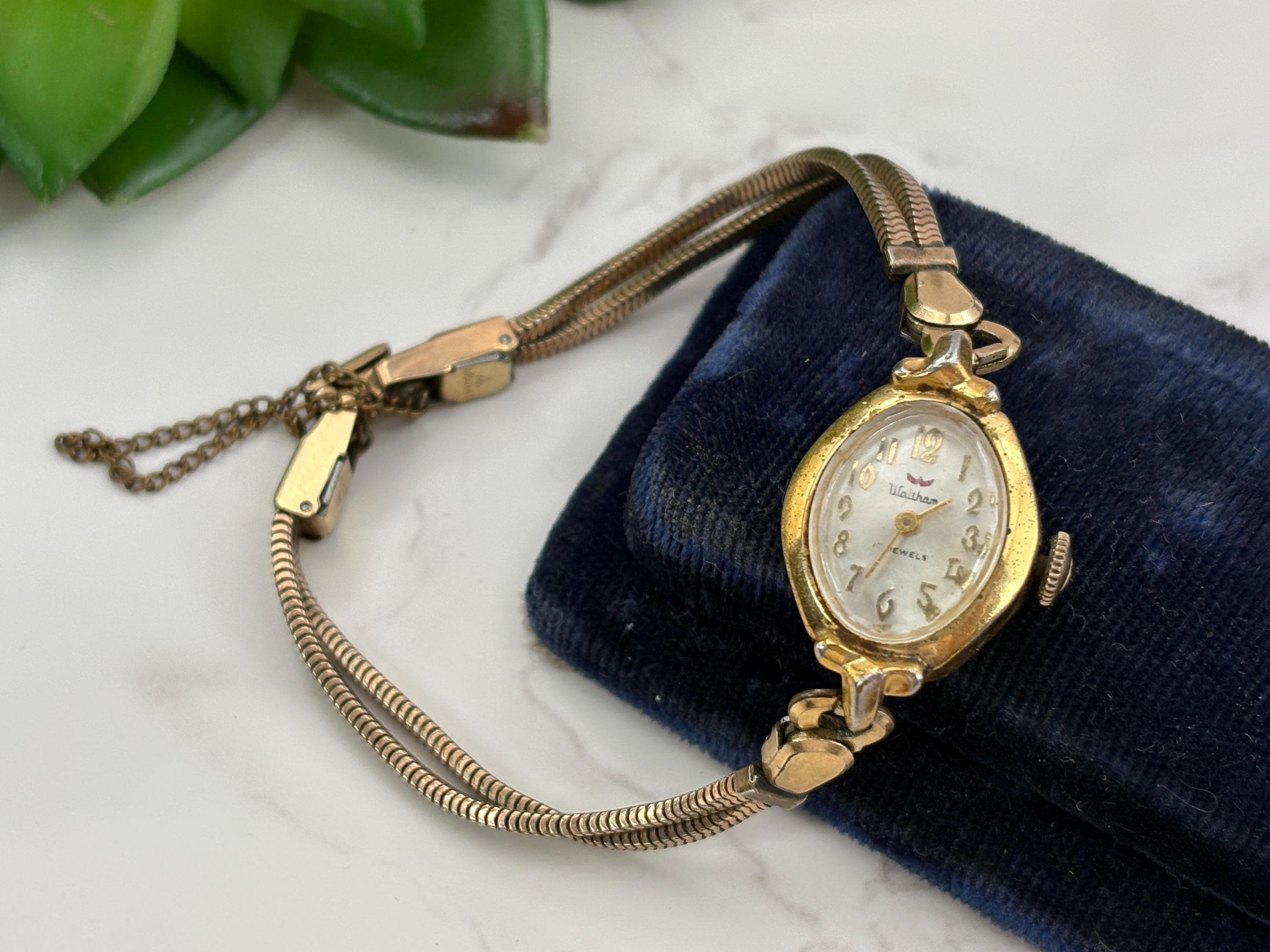 Waltham Ladies Watch 12K Gold Filled Band Manual Wind - Vintage - Etsy
