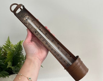 Copper Wall Hanging Candy Thermometer Vintage - Reaumur and Fahrenheit