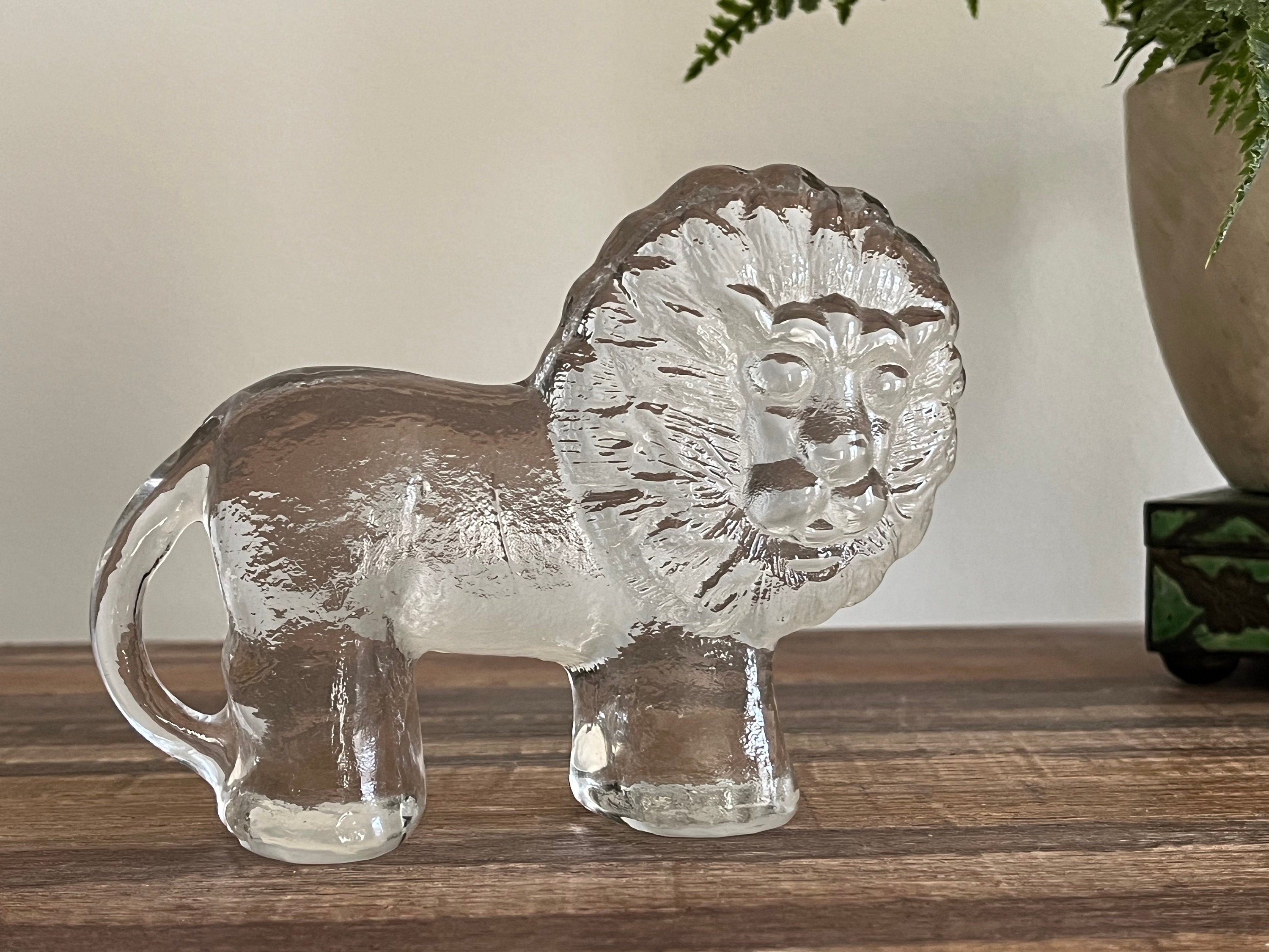 Kosta Boda Glass Lion Figurine Zoo Series by Erik Hoglund Etsy Canada