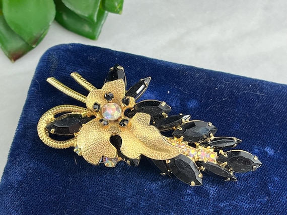 Costume Jewelry Rhinestone Brooch - Delizza & Elster Juliana