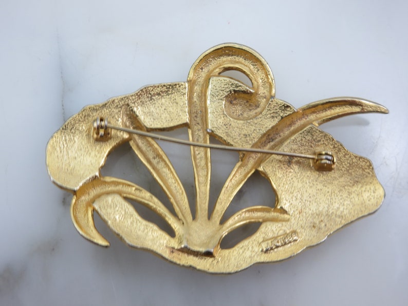 Vintage Gold Tone Costume Jewelry Brooch JJ 1980s Etsy