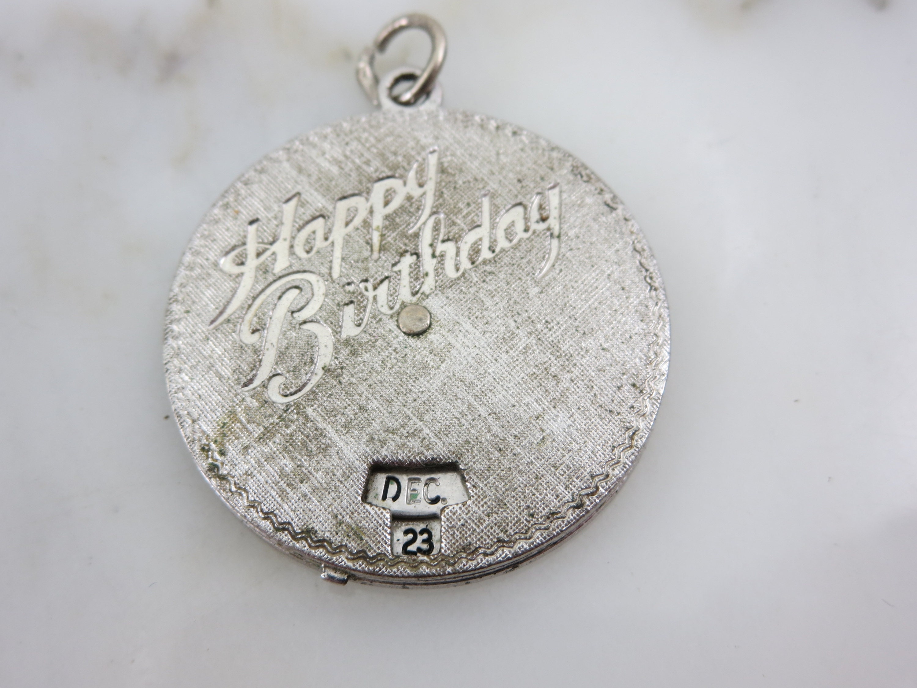 Silver Happy Birthday Charm Customizable Birthdate Bracelet | Etsy