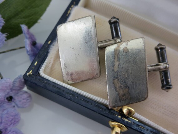 Sterling Cufflinks - Silver Cuff Links,Minimalist… - image 2