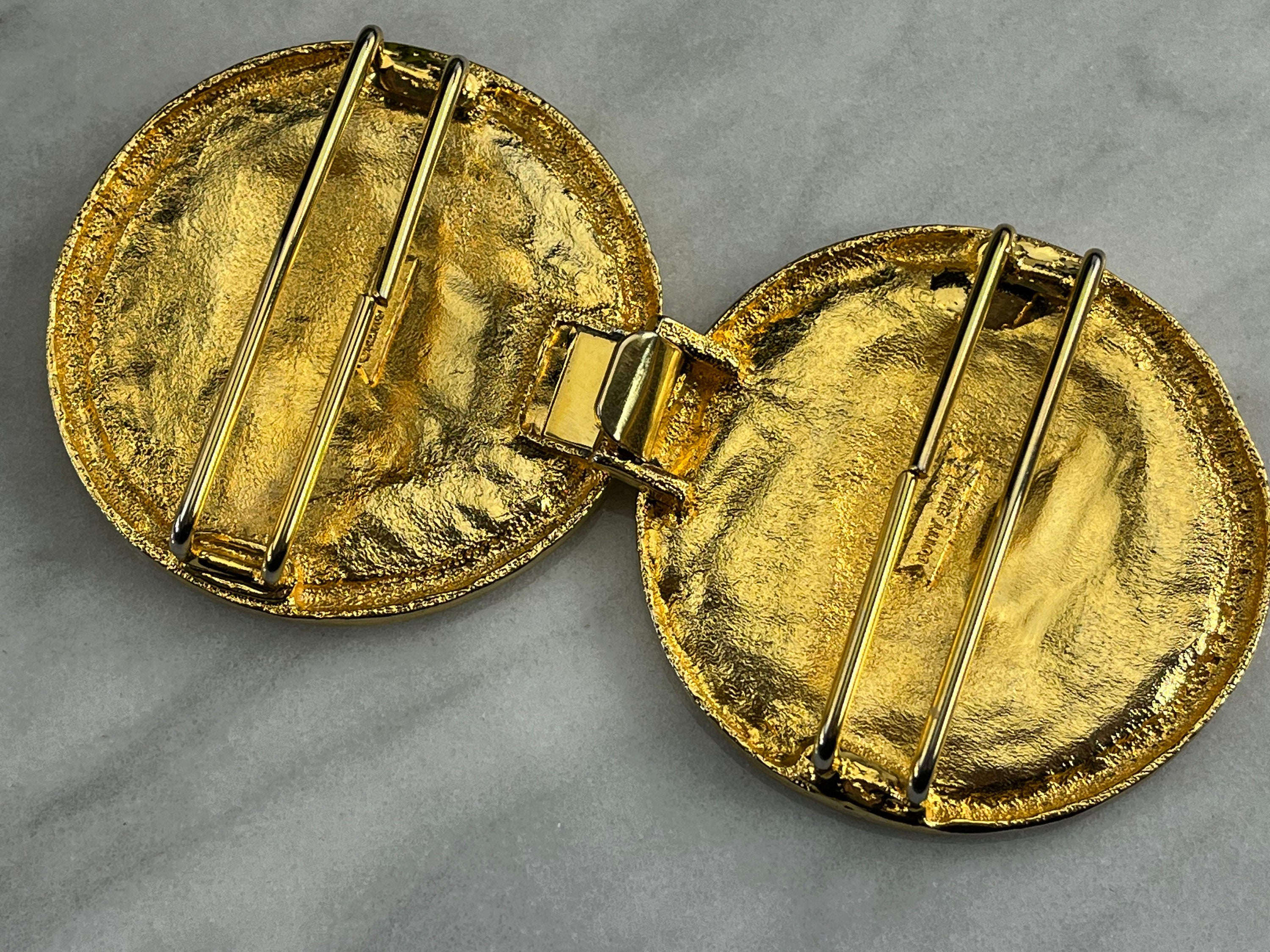 Vintage Coin Belt Buckle - Gold Tone Costume Jewelry by  display picture 1