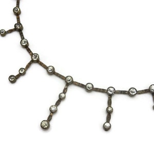 Vintage Art Deco Rhinestone Necklace - Bridal Wedding Costume Jewelry