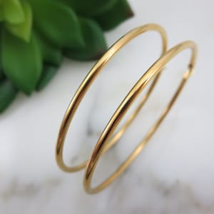 Gold Hoop Earrings - Costume Jewelry, Pierced, Vintage Earrings for Women