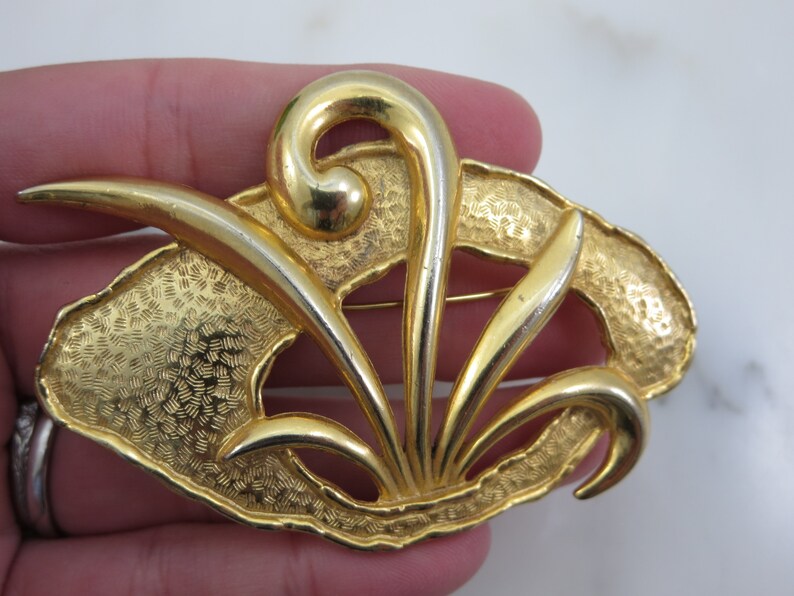 Vintage Gold Tone Costume Jewelry Brooch JJ 1980s Etsy