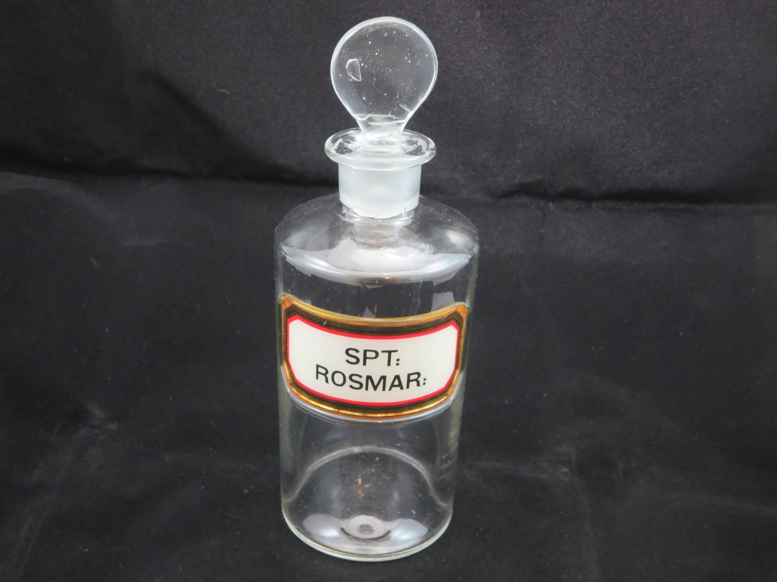 Antique Apothecary Bottle - Glass Label French Chemist Bottle Farmhouse ...
