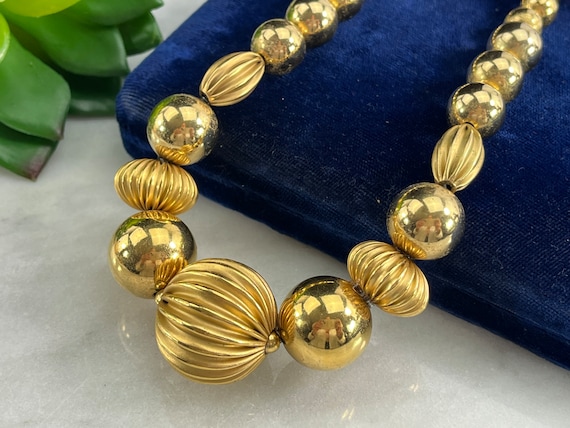Napier gold online bead necklace