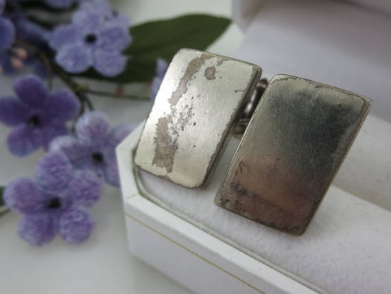 Sterling Cufflinks - Silver Cuff Links,Minimalist… - image 1