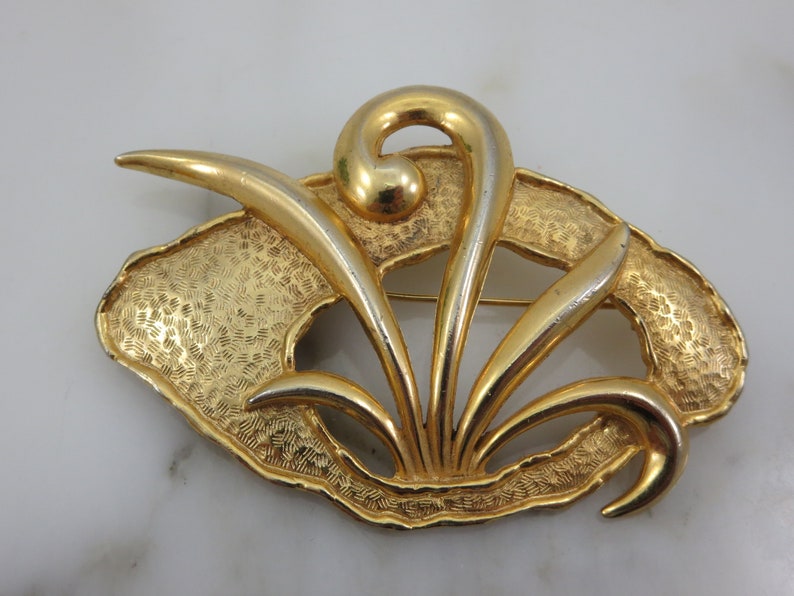 Vintage Gold Tone Costume Jewelry Brooch JJ 1980s Etsy