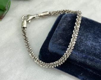 Sterling Silver Bracelet - Unique Link Chain