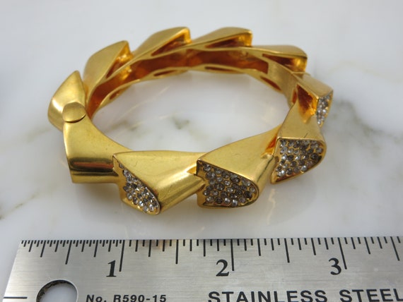 Alexis Bittar Jewelry Gold Art Deco Clamper Brace… - image 7