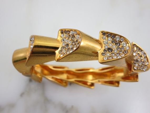 Alexis Bittar Jewelry Gold Art Deco Clamper Brace… - image 9