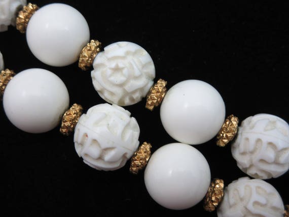 1960s Asian Jewelry Bracelet - Mid Century Gold W… - image 3