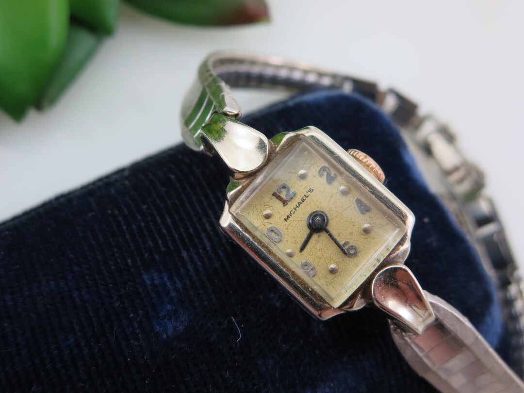 Reloj de oro para mujer Relojes de oro blanco de 14 k para mujer 17 joyas suizas Etsy Mexico