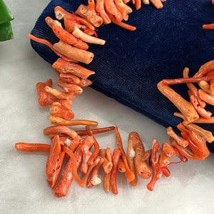 Salmon Branch Coral Necklace - Vintage Coral Jewelry, Beach Necklaces for Women AS IS