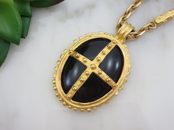 Collier Sautoir Vintage Karl Lagerfeld - Plaqué Or Jaune, Occasion