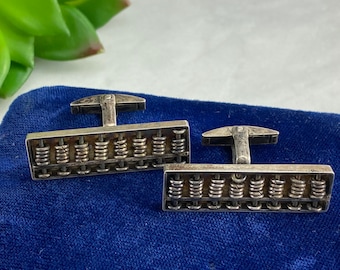 Boutons De Manchette En Argent Massif Boulier - Fabriqué à Hong Kong, Occasion, 12g