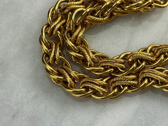 Napier Gold Chain Necklace - Chunky Thick Vintage… - image 3