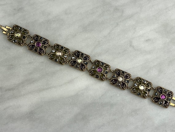 Monet Rhinestone Bracelet - Costume Jewelry Brace… - image 5