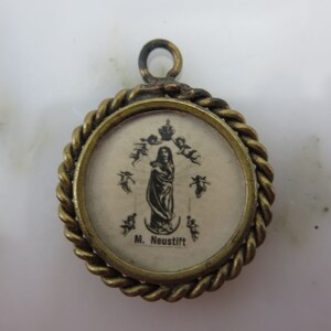 Catholic Pendant - Neustift, Austria, Religious Jewelry Pilgrimage Souvenir