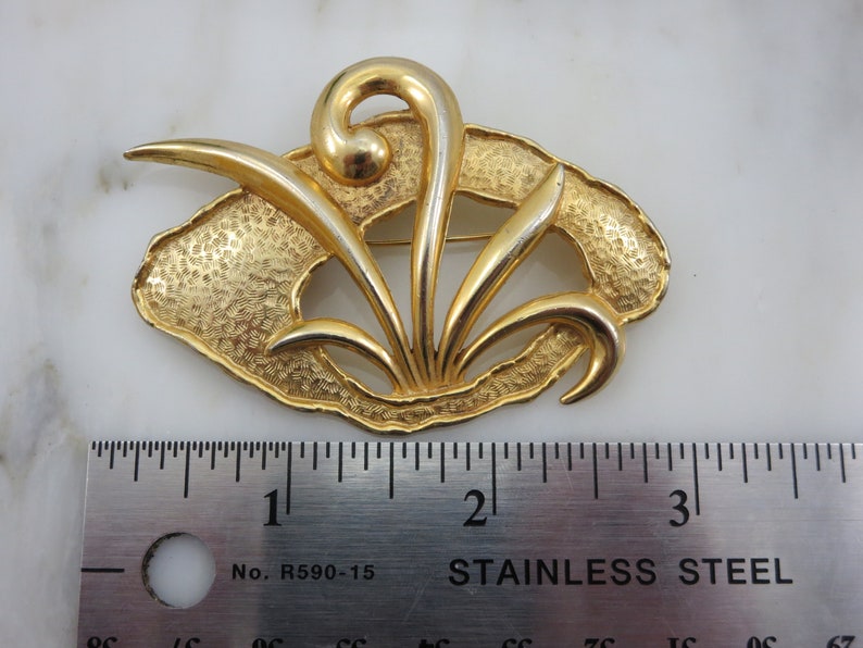 Vintage Gold Tone Costume Jewelry Brooch JJ 1980s Etsy