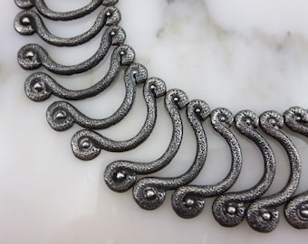 Vintage Urart Fringe Necklace - Sterling Silver, Brutalist Vintage Necklaces for Women