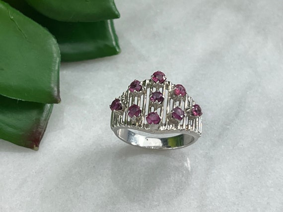 Ruby Statement Ring - Genuine Natural Rubies, Ste… - image 7