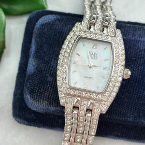 Nolan Miller Women's Rhinestone Watch Silver Tone Ladies Quartz, Women's  Watches Wristwatch