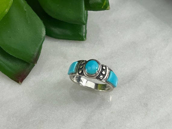 Sterling Silver Turquoise Ring - Silver Cloud Jew… - image 1