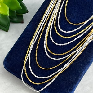 Vintage Multi Strand weiß und Gold Ton Kettenhalskette - Mode Schmuck