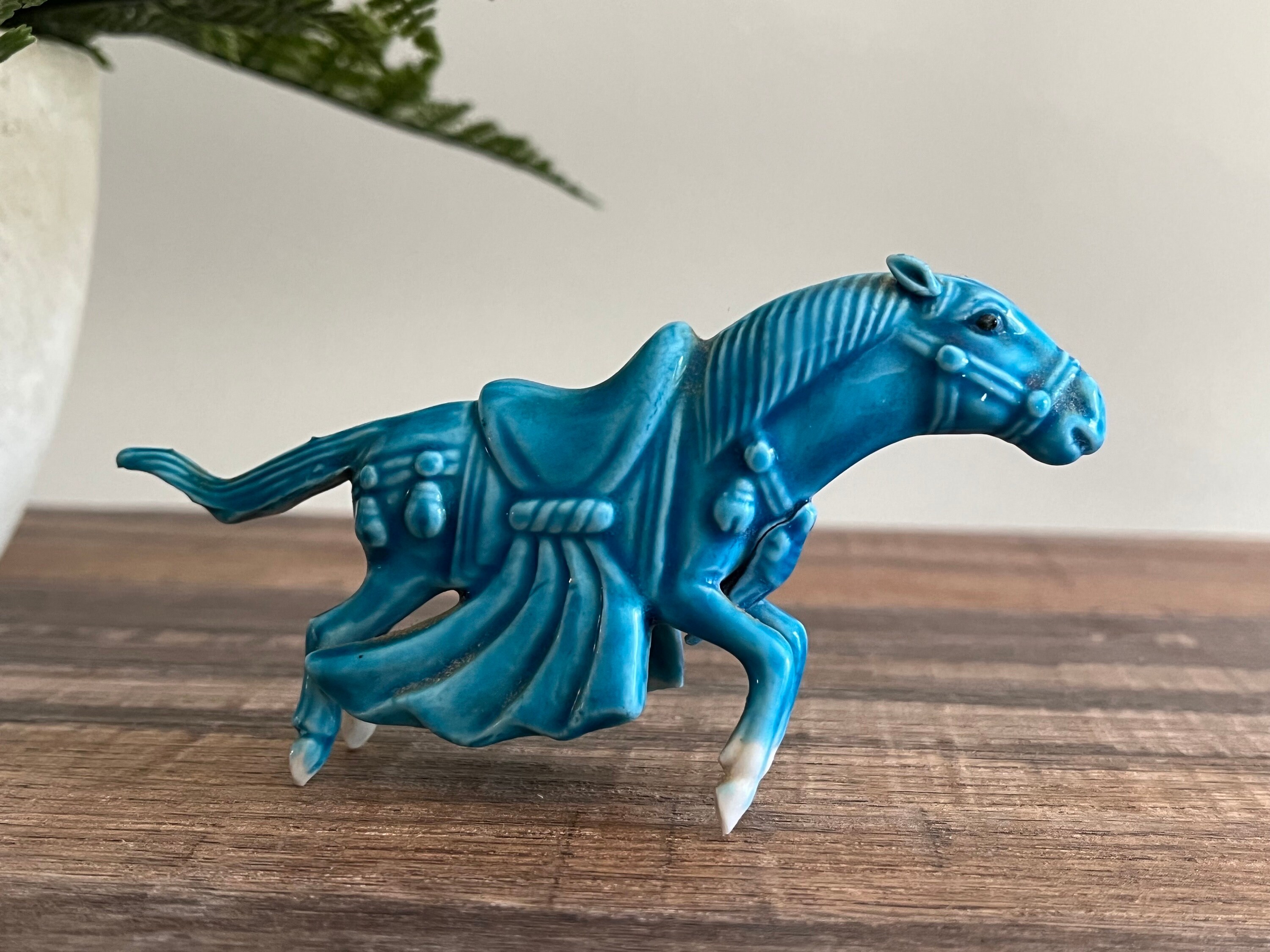 青磁の馬の置物 - 中国唐馬 - Etsy 日本