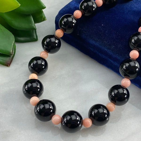 Onyx Bead Necklace - Black Beaded Necklace by Lee Sands